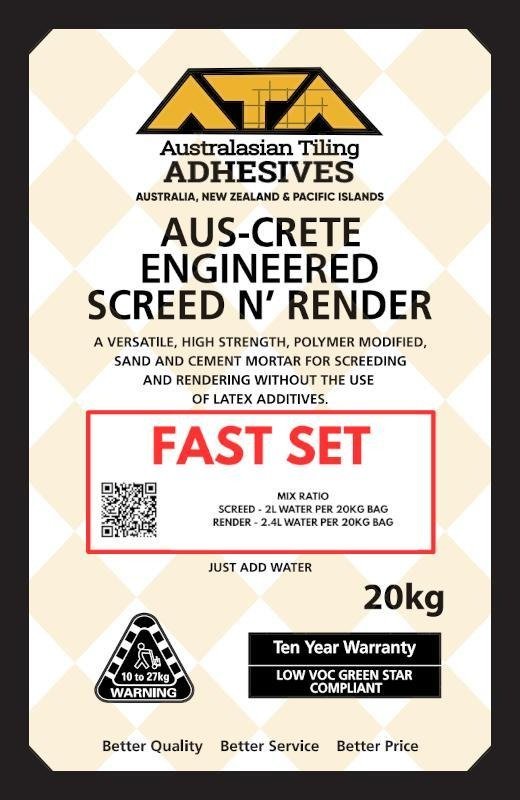 Aus Screed N Render Fast Set